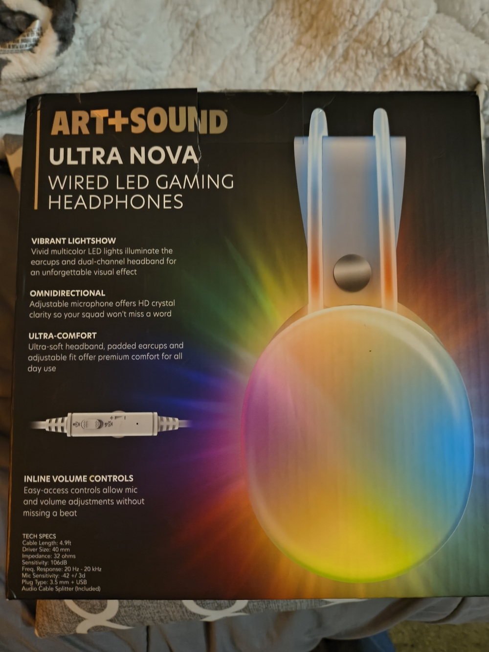 Ultra Nova Wired LED Gaming Headphones - Rainbow